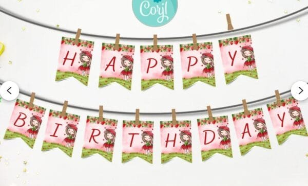 Berry First Birthday Banner