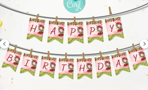 Berry First Birthday Banner