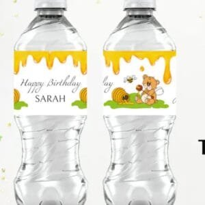 Editable Bee Bottle Label