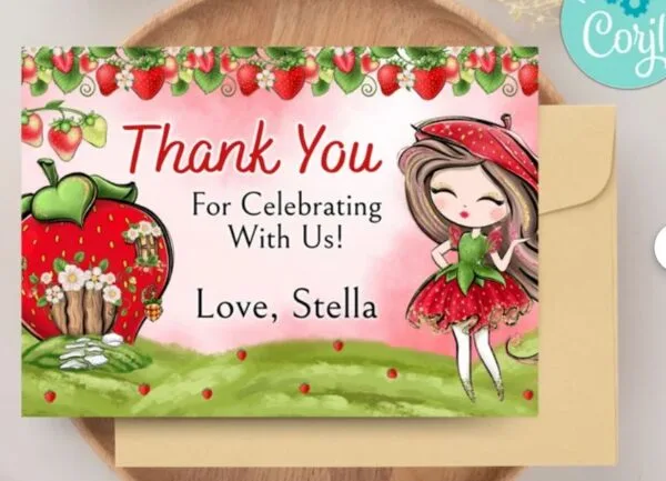 Strawberry Thank You Card
