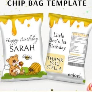 Editable Bee Chip Bag