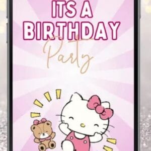 Kitty Birthday Video Invitation