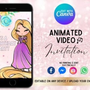 Princess Animated Video Invitation