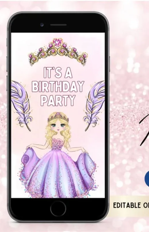 Princess Birthday Party Invitation