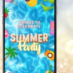 Editable Summer Pool Party