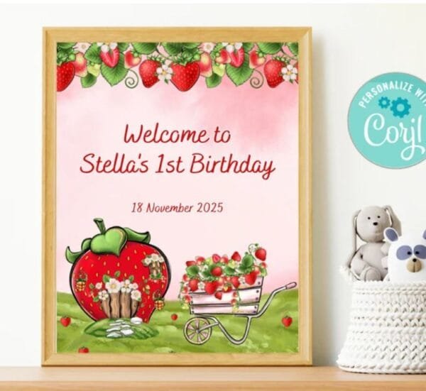 Berry First Birthday Welcome